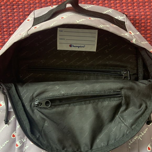 CHAMPION Purple Logo Printed Backpack - Picture 5 of 9
